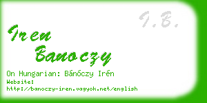 iren banoczy business card
