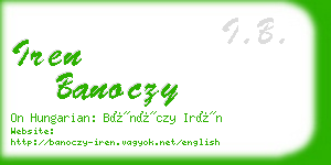 iren banoczy business card